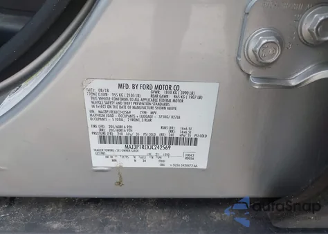 2018 Ford Ecosport S from USA, damaged, VIN MAJ3P1REXJC242569